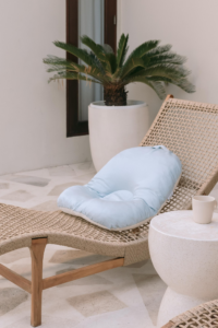 防吐奶嬰兒床 [海藍色]