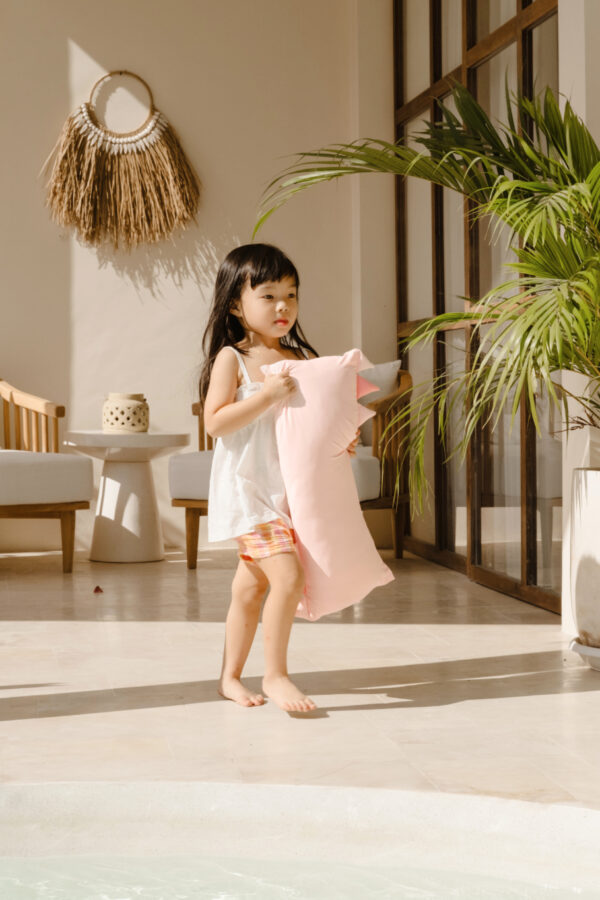 夏季涼感抱枕  - 淡粉色 - 中號38x19CM